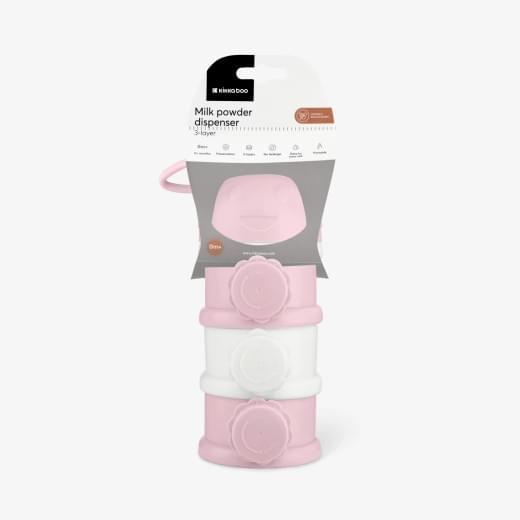 Kikkaboo - 3-Layer Milk Powder Dispenser - Pink