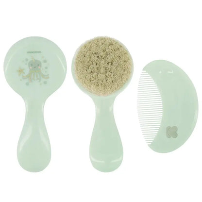 Kikkaboo - Savanna Hair Brush & Comb Set - Mint