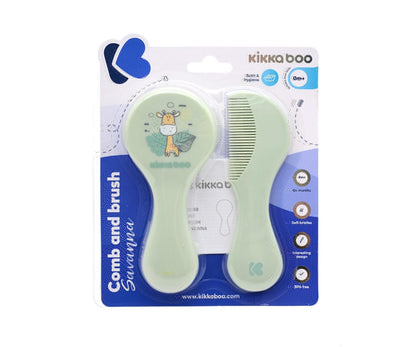 Kikkaboo - Savanna Hair Brush & Comb Set - Mint