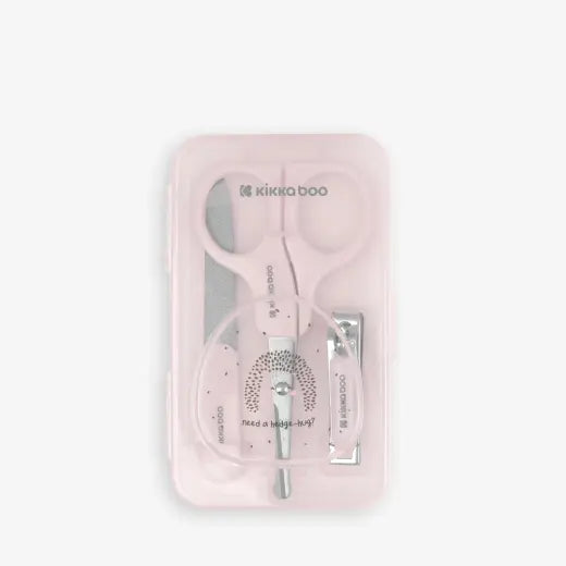 Kikkaboo - Hedge Hugs Baby Manicure Kit - Pink - 3 Pc Set