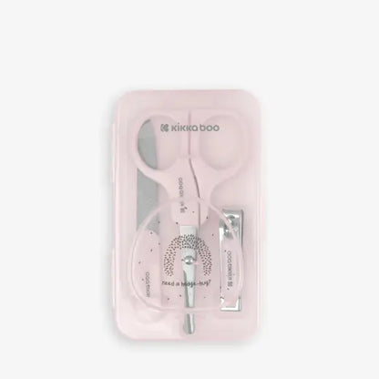 Kikkaboo - Hedge Hugs Baby Manicure Kit - Pink - 3 Pc Set