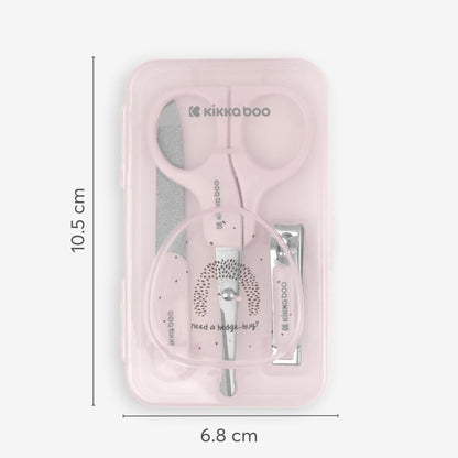 Kikkaboo - Hedge Hugs Baby Manicure Kit - Pink - 3 Pc Set