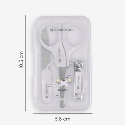 Kikkaboo - Seally Me Manicure Kit - Grey - 3 Pc Set