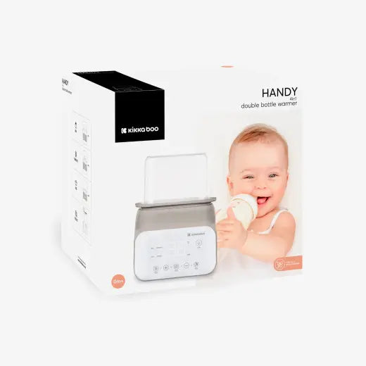 Kikkaboo - Handy 4-In-1 Double Baby Bottle Warmer & Sterilizer - Beige