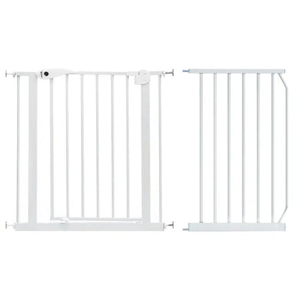 Baby Safe Metal Safety Gate with 10 cm Extension – White
