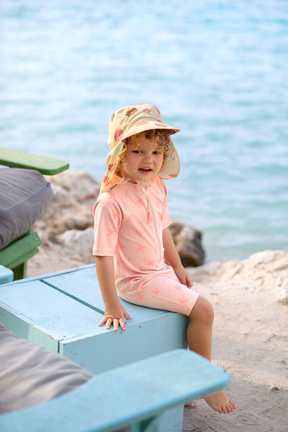 Lassig LSF Short Sleeve Sunsuit (Starfish Peach)