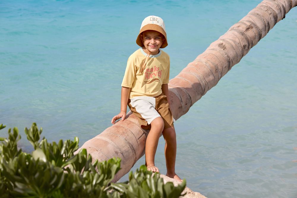 Lassig LSF Short Sleeve Rash Guard (Make Waves Vanilla)