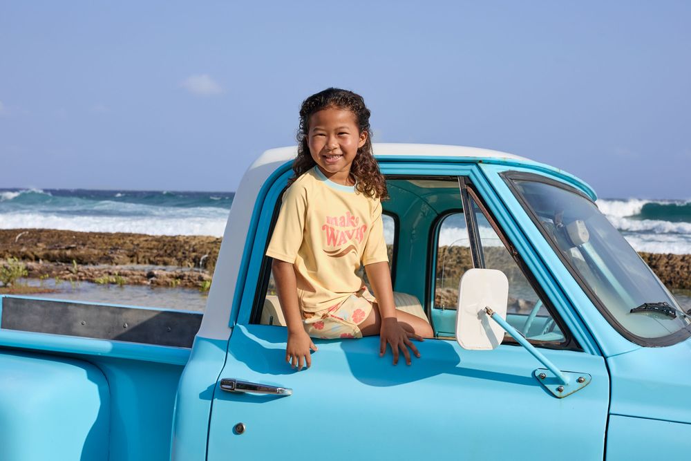 Lassig LSF Short Sleeve Rash Guard (Make Waves Vanilla)