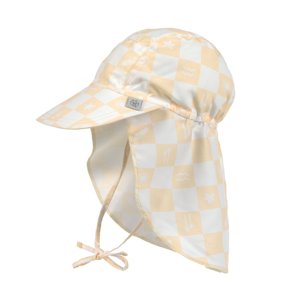 Lassig LSF Sun Protection Flap Hat (Check Pattern Vanilla/Sea Salt)