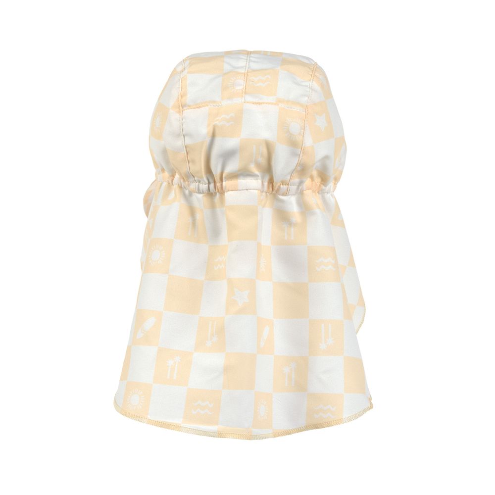 Lassig LSF Sun Protection Flap Hat (Check Pattern Vanilla/Sea Salt)