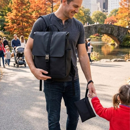 Milk + Water Billie Backpack Diaper Bag (Off Black)