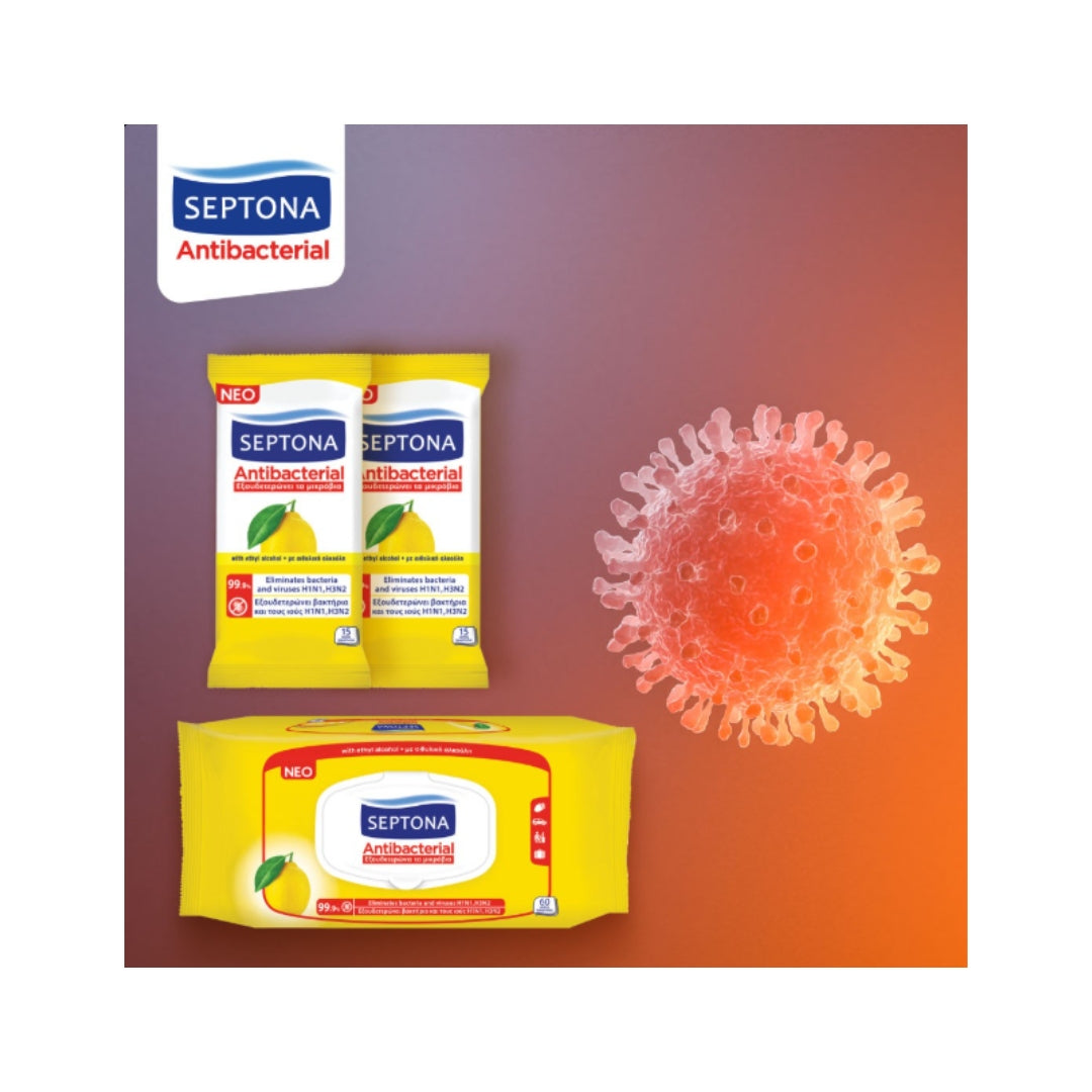 Septona Antibacterial Wipes (15 Pcs)