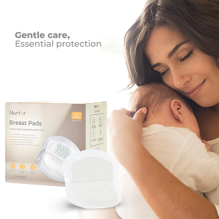 Nurtur Disposable Breast Pads (Leak-Proof, Individually Wrapped)