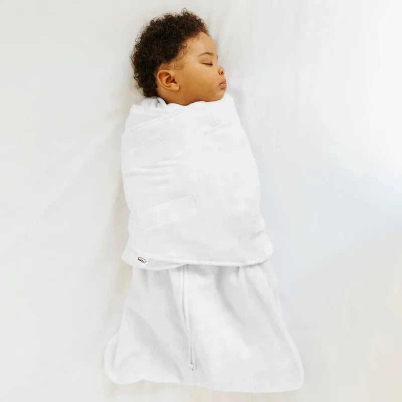 Halo SleepSack 100% Cotton Swaddle - White (1.5 TOG)