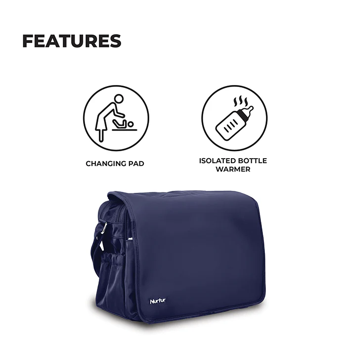 Nurtur Metro Diaper Bag With Bottle Insulator and Changing Pad