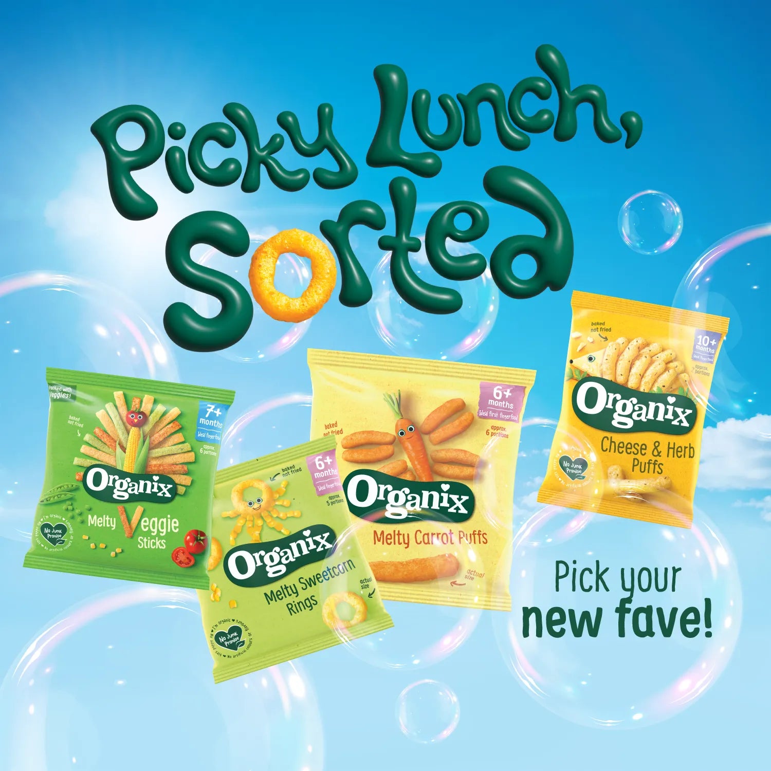 Organix Melty Sweetcorn Rings Organic Baby Finger Food Snack (20g)