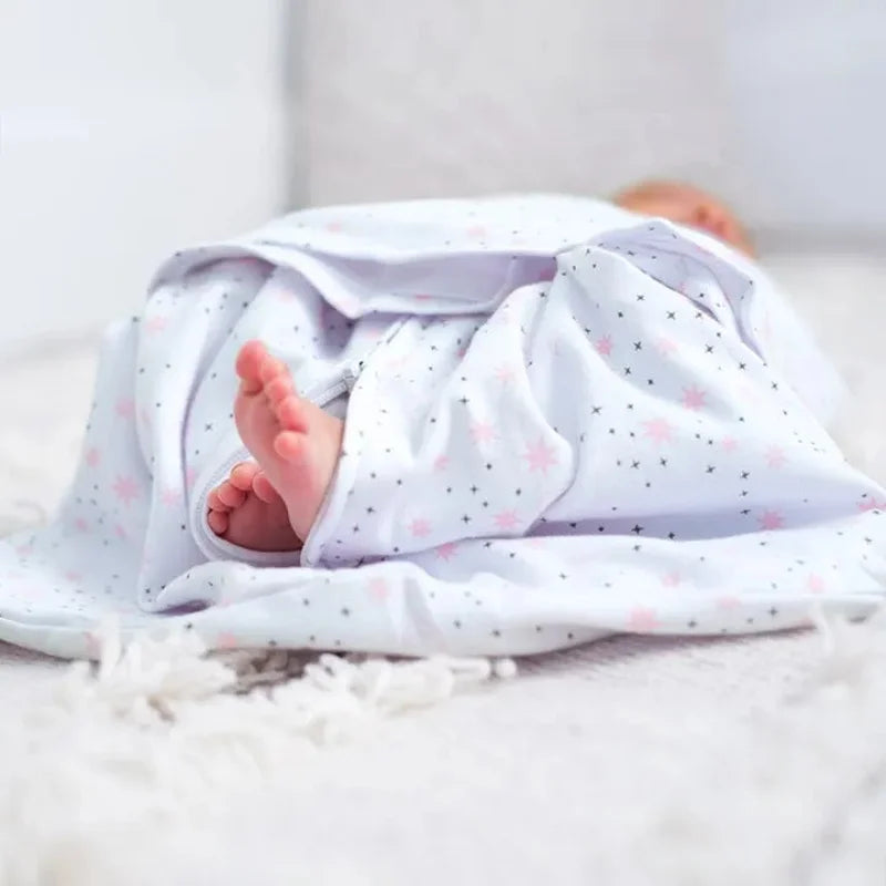 Halo SleepSack 100% Cotton Swaddle - Midnight Moons Pink (1.5 TOG)