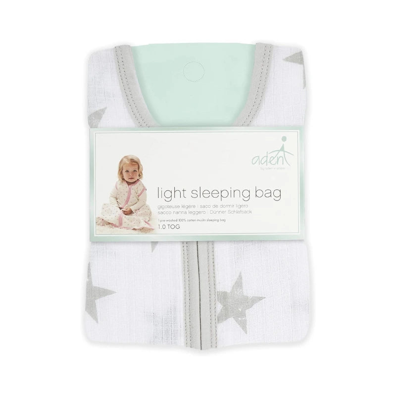 Aden + Anais Essentials Muslin Light Sleeping Bag - Dusty (1.0 TOG)