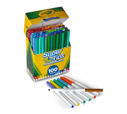Crayola Super Tips Washable Markers – 100 Pcs