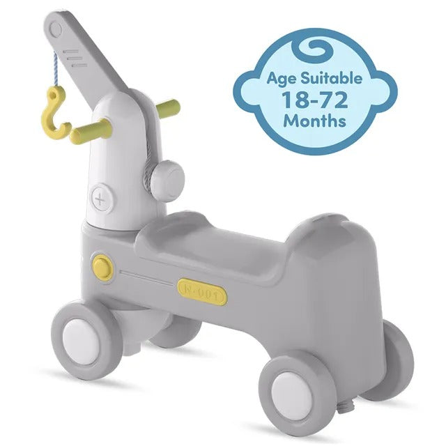 Teknum 2-in-1 Rock Ride On – Grey