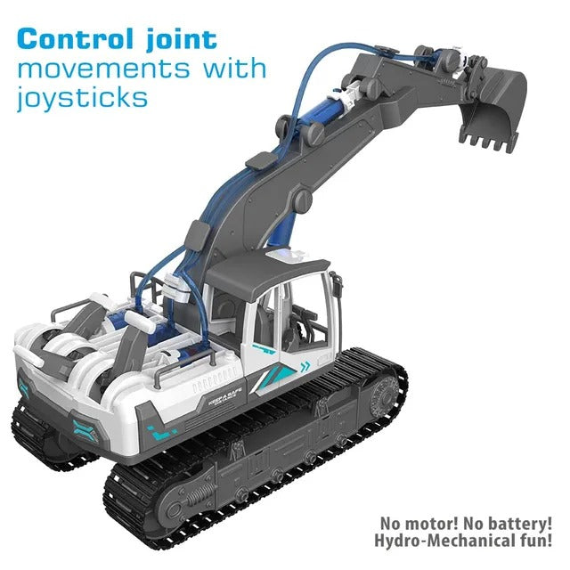 Little Story 3-in-1 Excavator/Bulldozer Toy – 130 pcs, Grey