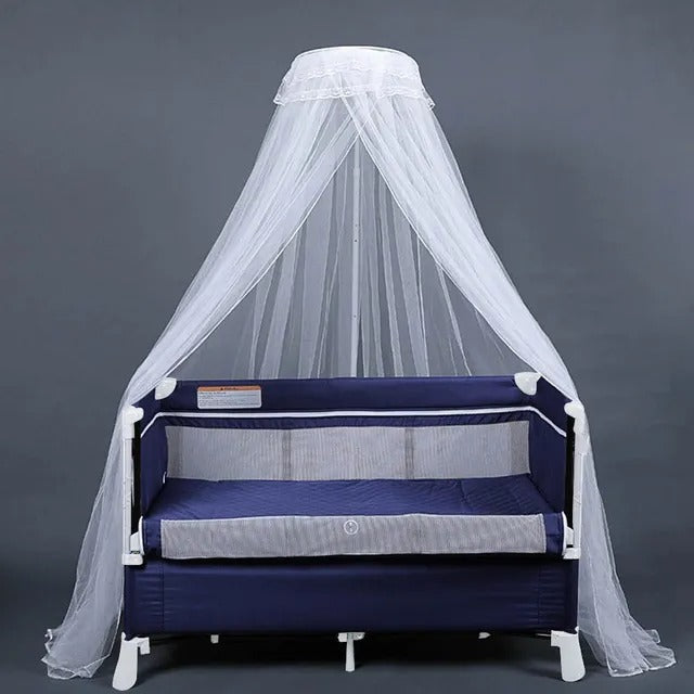 Teknum 4-in-1 Baby Co-Sleeper Bassinet & Playpen – Navy