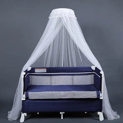Teknum 4-in-1 Baby Co-Sleeper Bassinet & Playpen – Navy