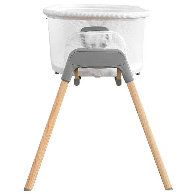Teknum 3-in-1 Baby Cradle Bassinet With Mosquito Net – White.
