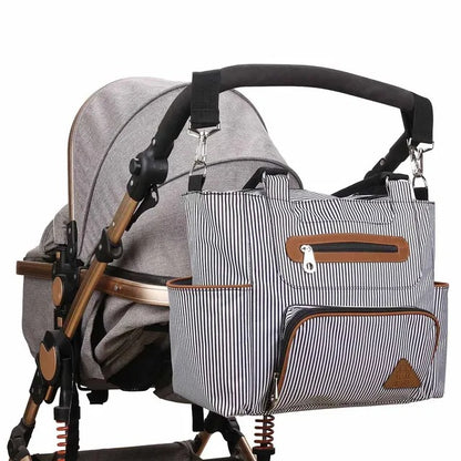 Teknum 3-in-1 Pram Stroller & Diaper Bag Bundle – Black