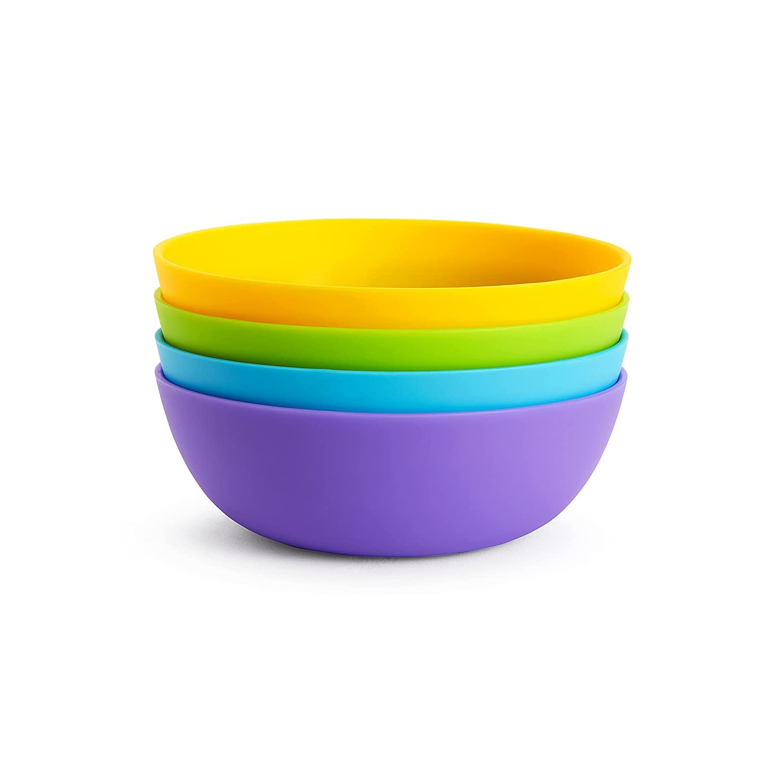 Munchkin 4-Pack Multi-Color Bowls for Feeding Toddlers.