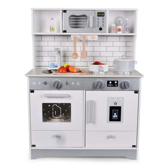 Little Story Wooden Kitchen With ccessories (Grey)