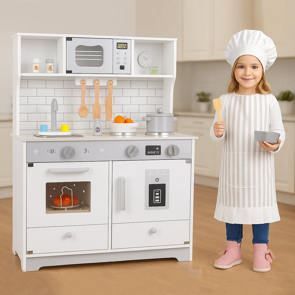 Little Story Wooden Kitchen With ccessories (Grey)