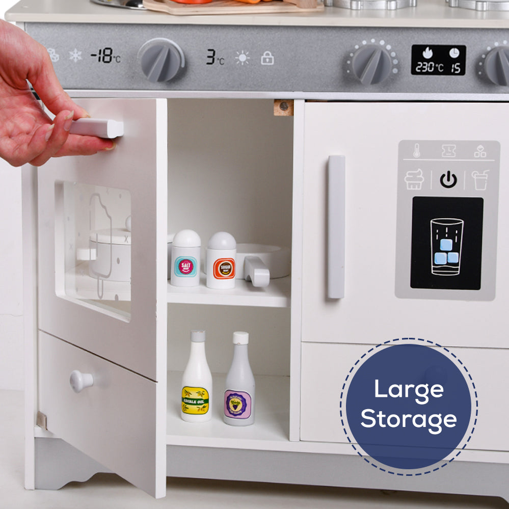 Little Story Wooden Kitchen With ccessories (Grey)
