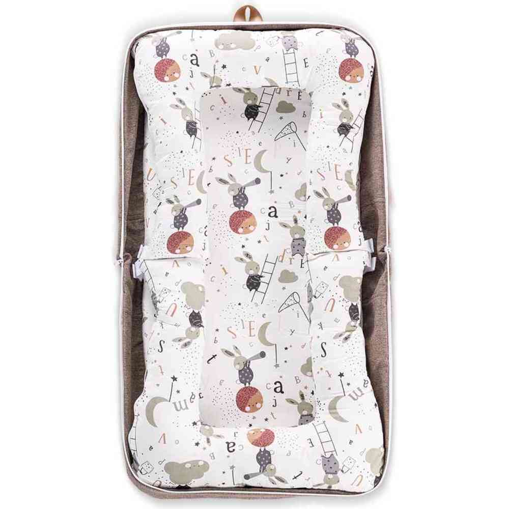 Little Story Portable Baby Nest & Lounger Sleeping Pod (Brown)