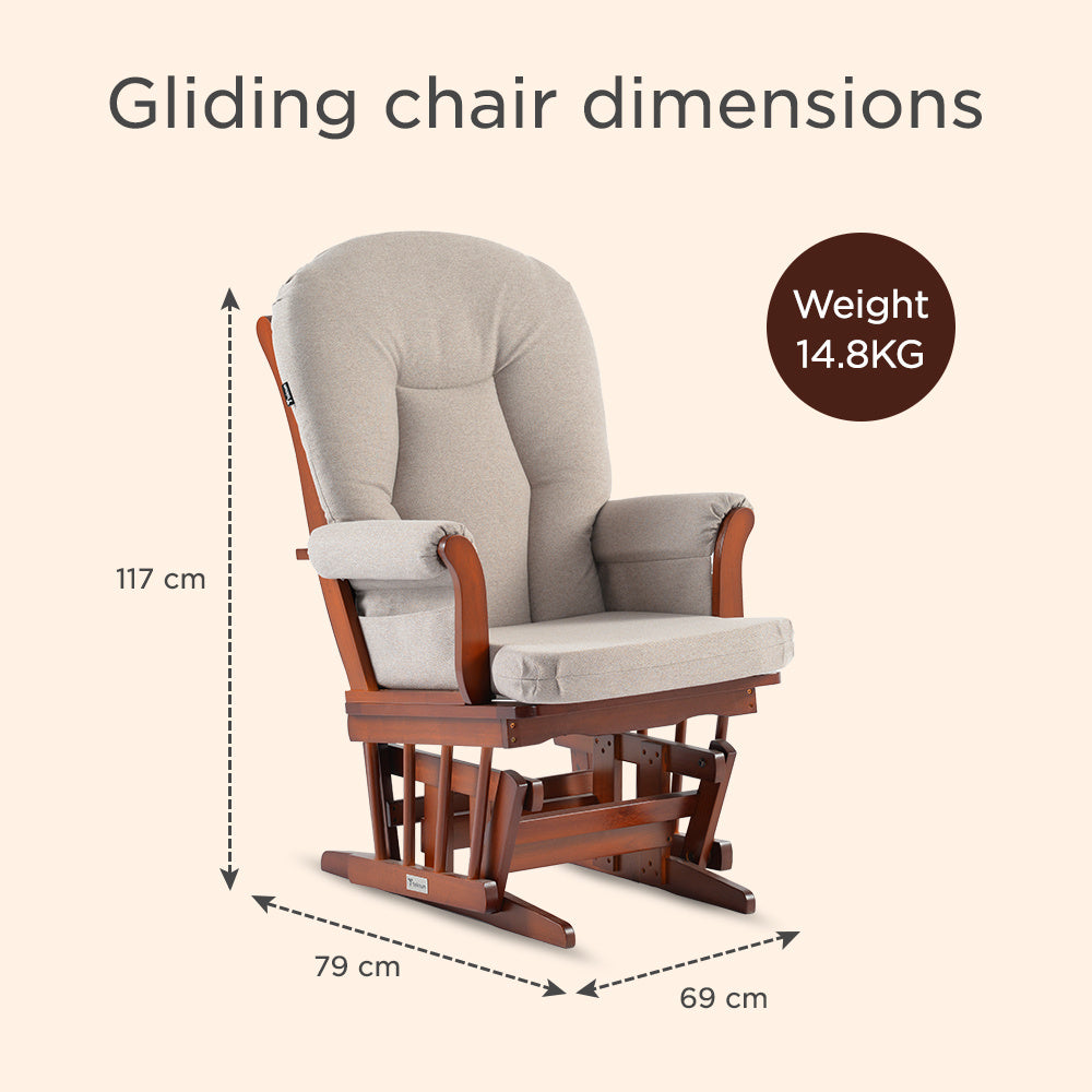 Teknum Deluxe Gliding Chair with Ottoman Set (Beige)