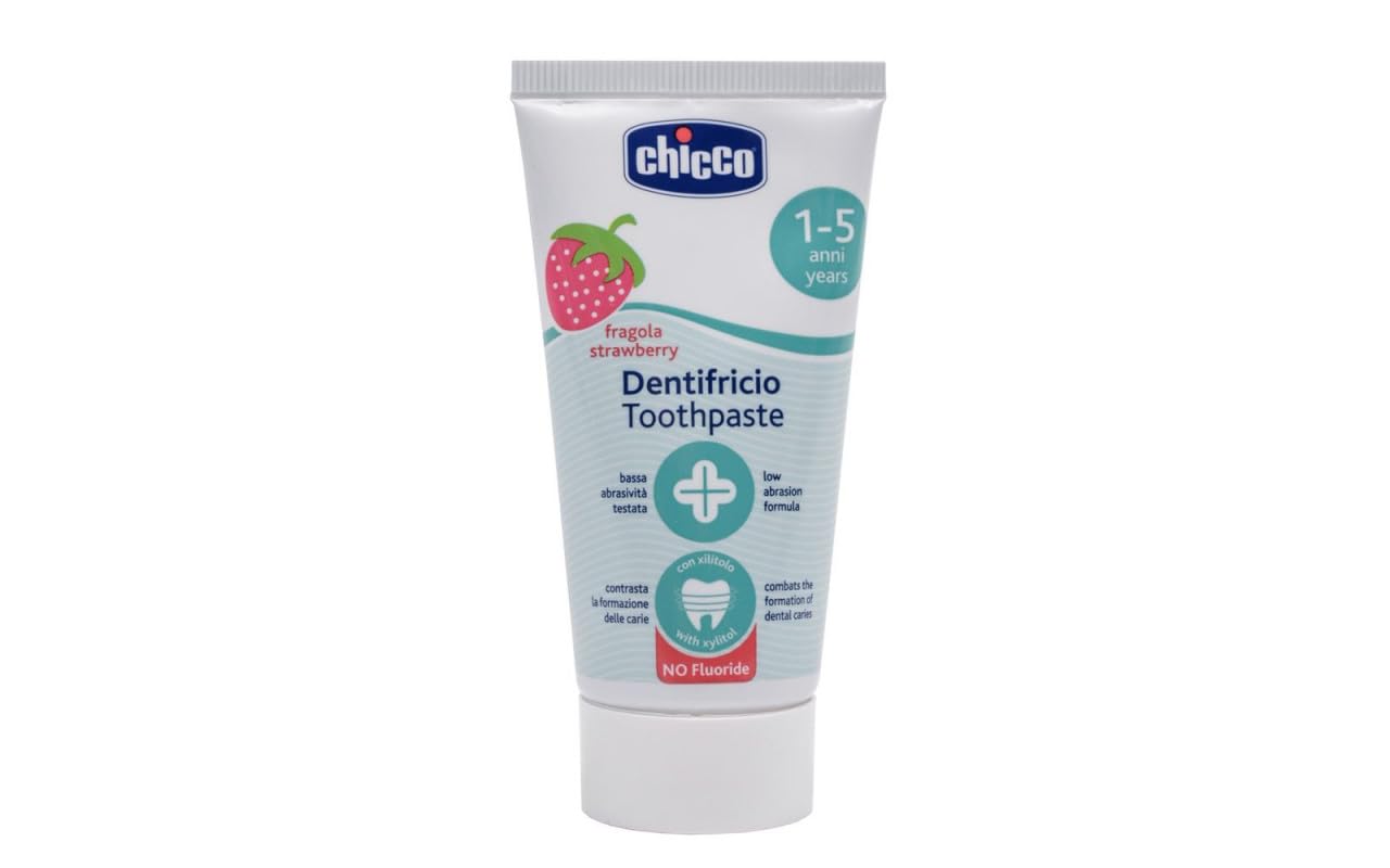 Chicco Toothpaste Strawberry 12M+ - 50ML - No Fluoride.