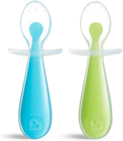 Munchkin Gentle Scoop Spoons (Blue/Green, 2 Pcs)