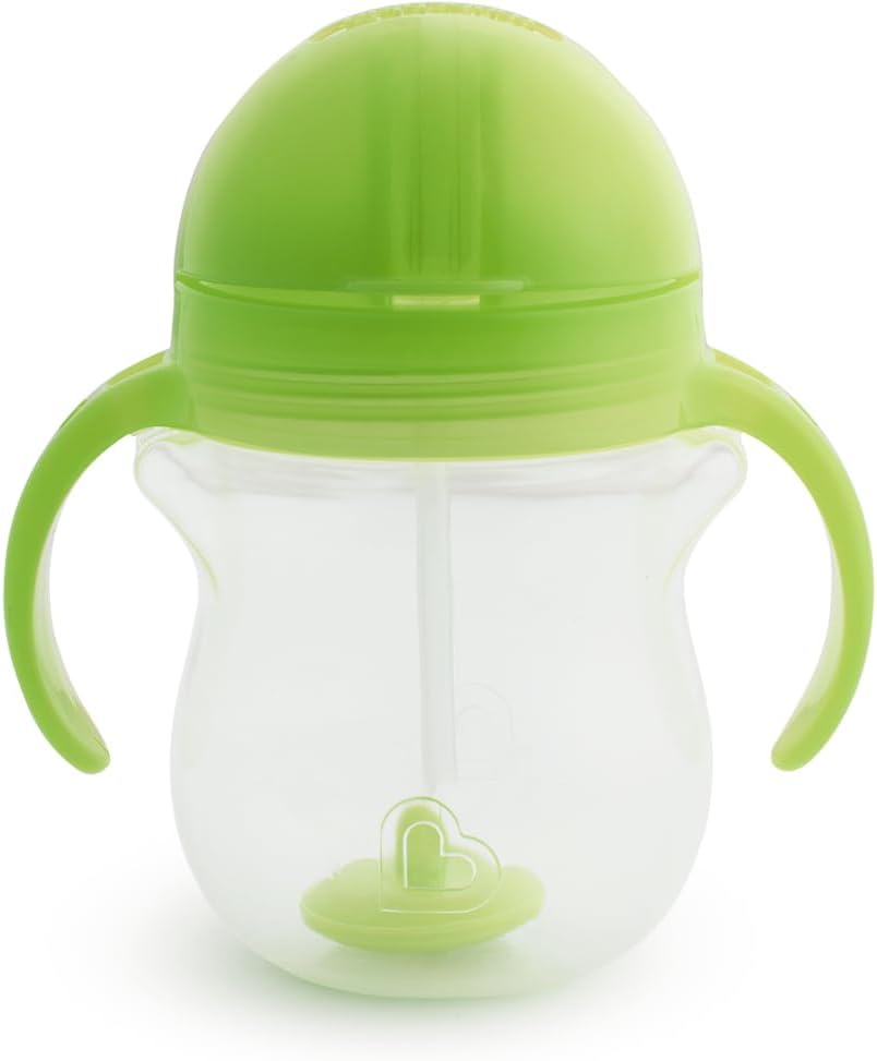 Munchkin Any Angle Weighted Straw Trainer Cup with Click Lock Lid, 7oz