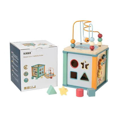 Little Angel Kids Wooden Ocean Activity Cube