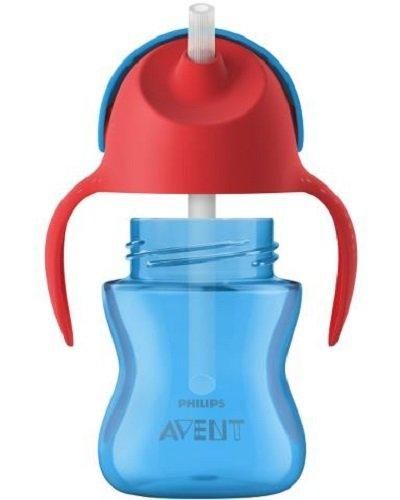 Avent Cup With Straw - 200 ml - Red & Blue