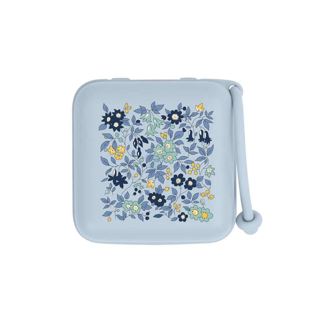علبة لهاية BIBS × Liberty بنقشة البابونج، أزرق سماوي فاتح