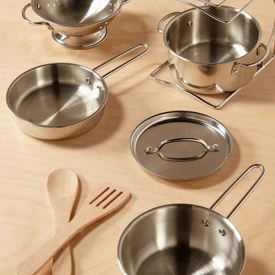 Melissa & Doug - Let's Play House! Pots & Pans Set - 8 Pcs - Multicolor