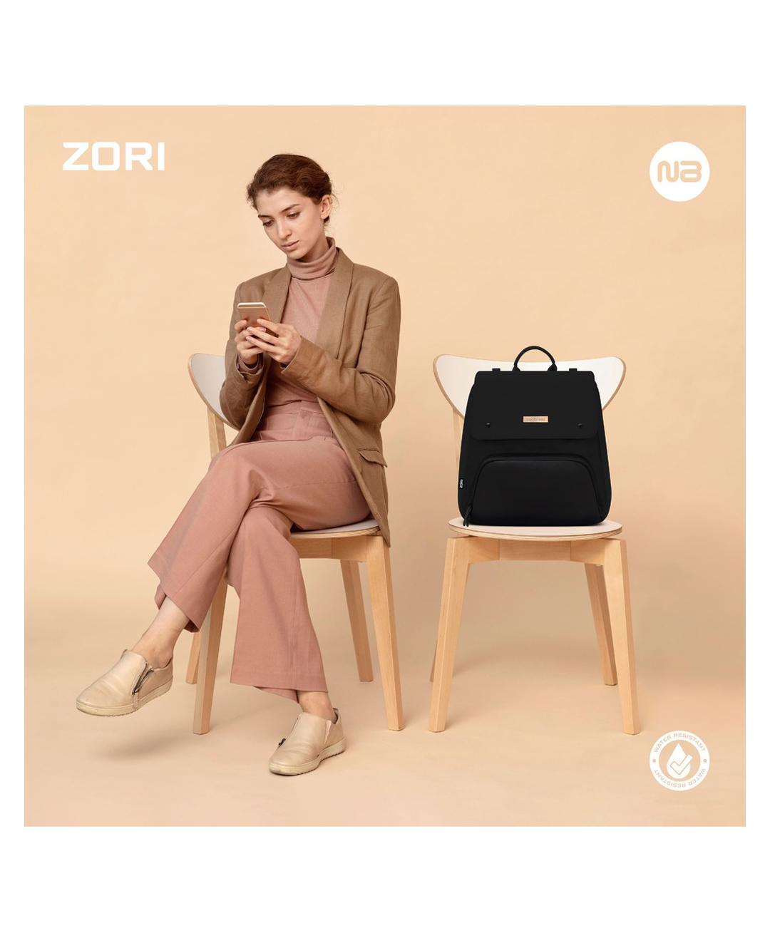 Neobreez Diaper Backpack With Changing Mat, Wet Bag, Pouches Set (Black)