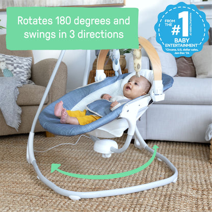 Ingenuity أرجوحة هزازة مهدّئة مدمجة لراحة بسيطة