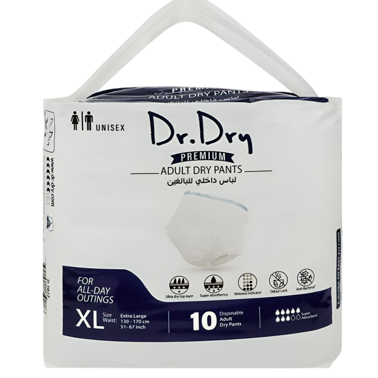 Dr. Dry Disposable Adult Dry Pants (XL, 130-170cm)