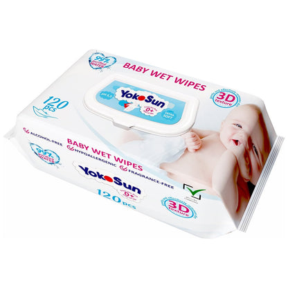 YokoSun Extra Soft Baby Wet Wipes (120pcs)