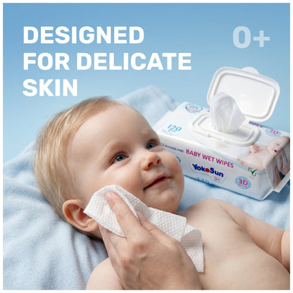 YokoSun Extra Soft Baby Wet Wipes (120pcs)