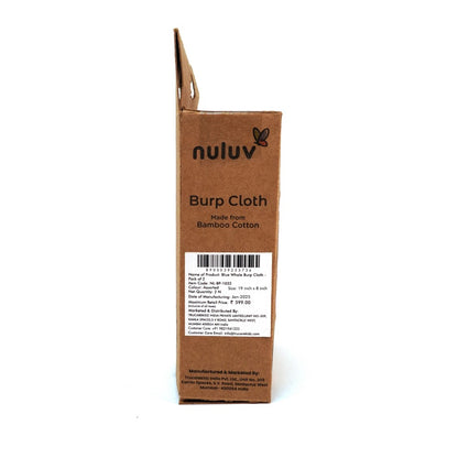 Nuluv Baby Burp Cloth (Blue Whale And Stars) - Pack of 2