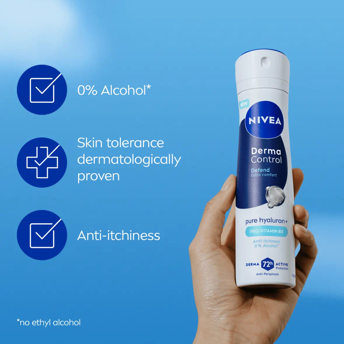 بخاخ مزيل للعرق للنساء من نيفيا بتحكّم بالبشرة للحماية (150ml)