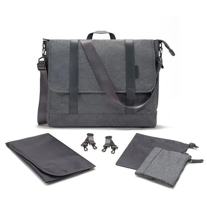 Teknum Evolve 2 Car Seat & Men's Diaper Handbag Set – Dark Grey